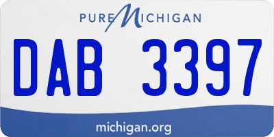 MI license plate DAB3397