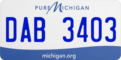 MI license plate DAB3403