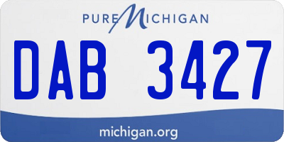 MI license plate DAB3427