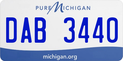 MI license plate DAB3440