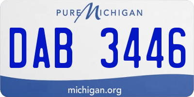 MI license plate DAB3446