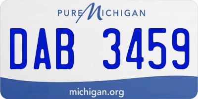 MI license plate DAB3459