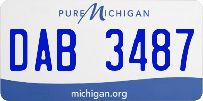 MI license plate DAB3487