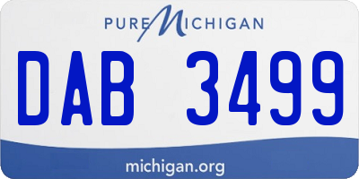 MI license plate DAB3499