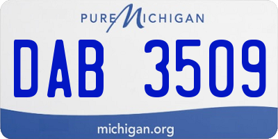 MI license plate DAB3509