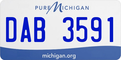 MI license plate DAB3591