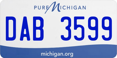 MI license plate DAB3599