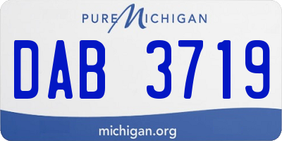 MI license plate DAB3719