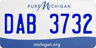 MI license plate DAB3732