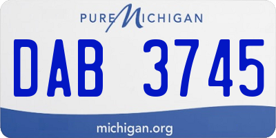 MI license plate DAB3745