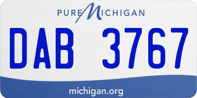 MI license plate DAB3767