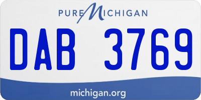 MI license plate DAB3769