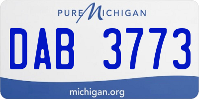 MI license plate DAB3773