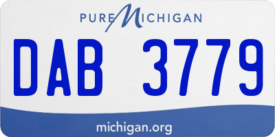MI license plate DAB3779