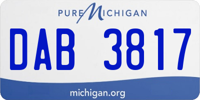 MI license plate DAB3817