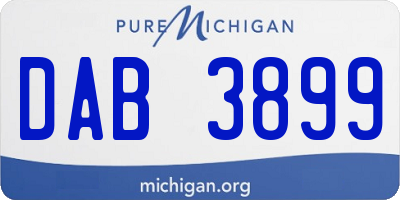 MI license plate DAB3899