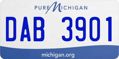 MI license plate DAB3901