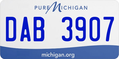 MI license plate DAB3907