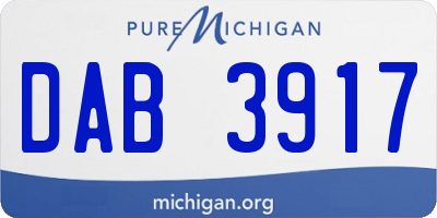 MI license plate DAB3917