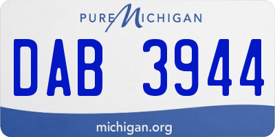 MI license plate DAB3944