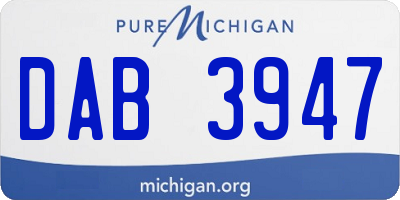 MI license plate DAB3947