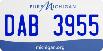 MI license plate DAB3955