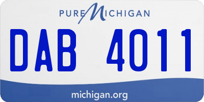 MI license plate DAB4011