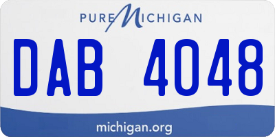 MI license plate DAB4048