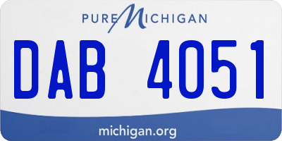 MI license plate DAB4051