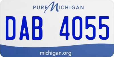 MI license plate DAB4055