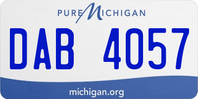 MI license plate DAB4057