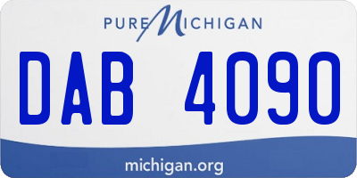 MI license plate DAB4090