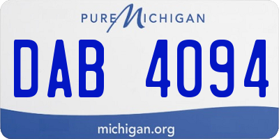 MI license plate DAB4094