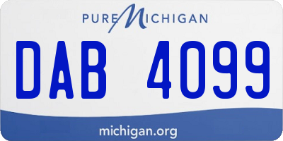 MI license plate DAB4099