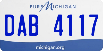 MI license plate DAB4117