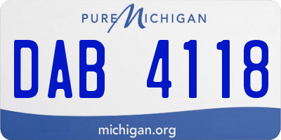 MI license plate DAB4118