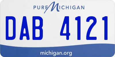 MI license plate DAB4121