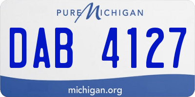 MI license plate DAB4127