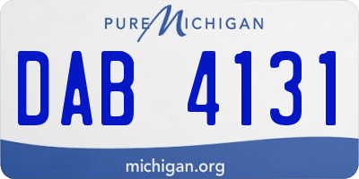 MI license plate DAB4131