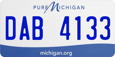 MI license plate DAB4133