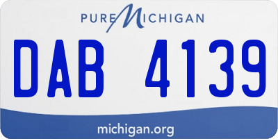 MI license plate DAB4139