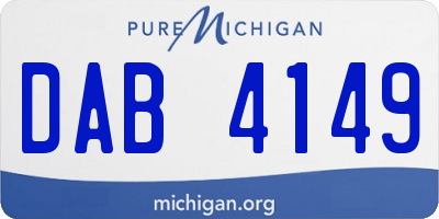 MI license plate DAB4149