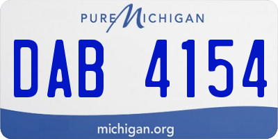 MI license plate DAB4154