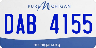 MI license plate DAB4155