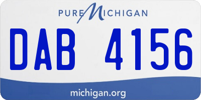 MI license plate DAB4156