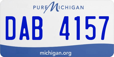 MI license plate DAB4157
