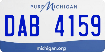 MI license plate DAB4159