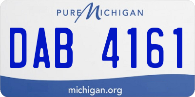 MI license plate DAB4161