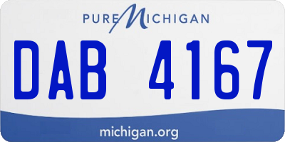 MI license plate DAB4167