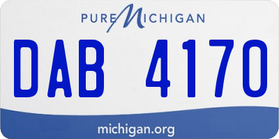 MI license plate DAB4170